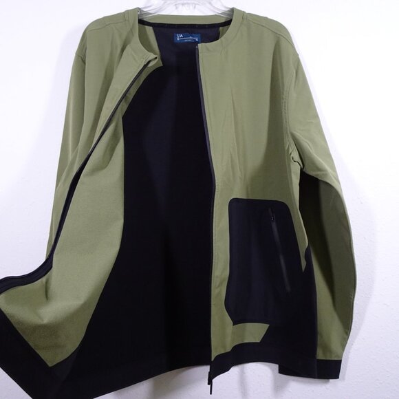 Under Armour UAS Pivot Stretch Jacket Men's Size XL Green Bomber Full Zip - Picture 3 of 9